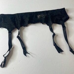 Lane Bryant Intimates Black Lace Garter Belt 14/16 XL